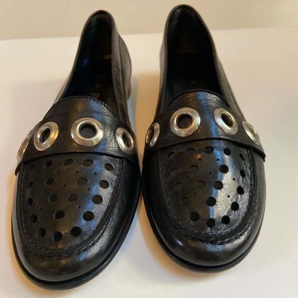 Lario Shoes - Black leather Italian loafers - 6M - Lario